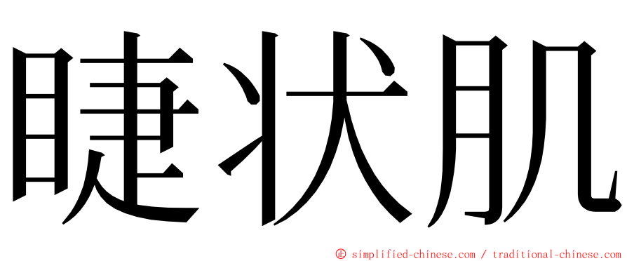 睫状肌 ming font