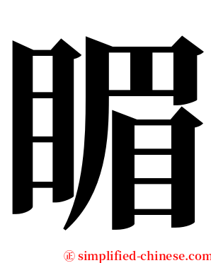 睸 serif font