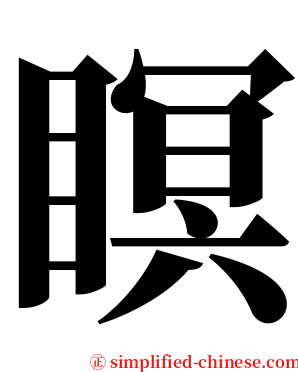 瞑 serif font