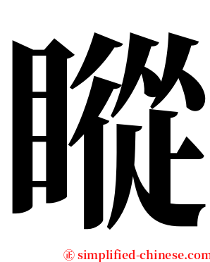 瞛 serif font