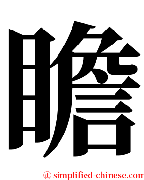 瞻 serif font