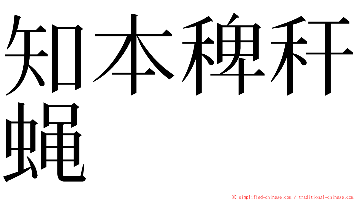 知本稗秆蝇 ming font