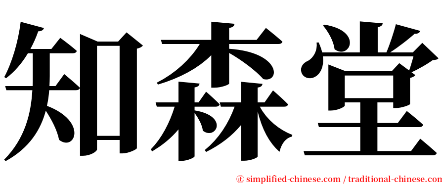 知森堂 serif font