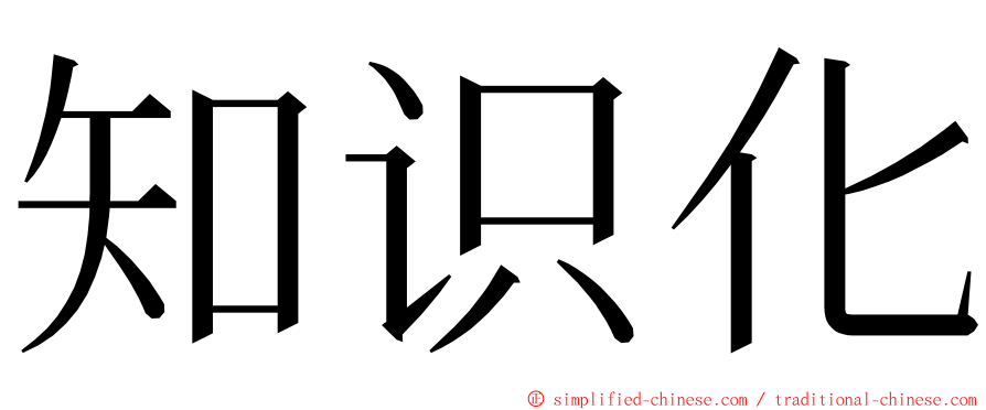 知识化 ming font