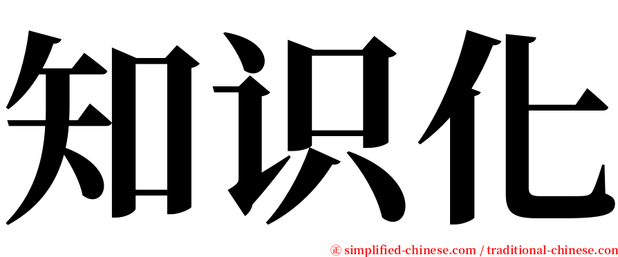 知识化 serif font