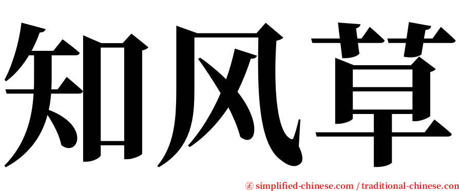 知风草 serif font