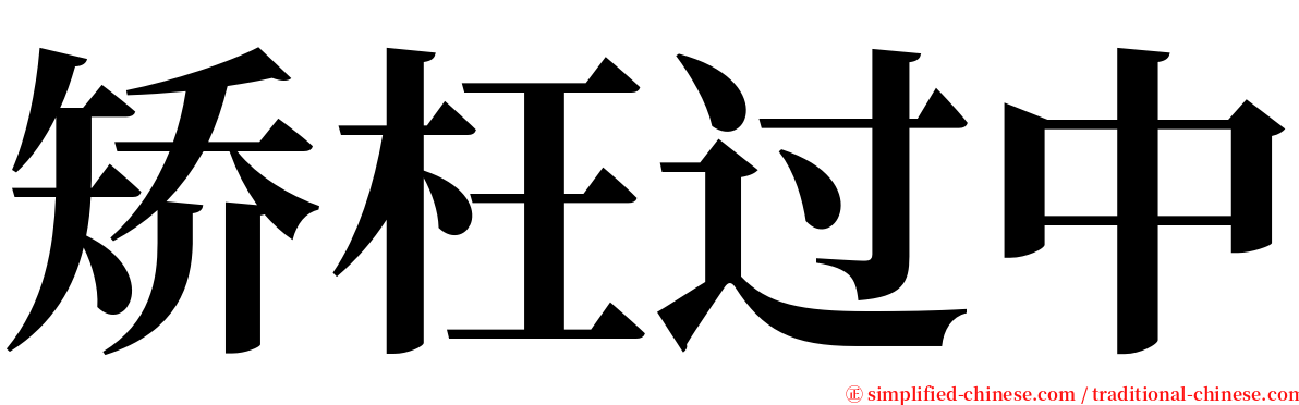 矫枉过中 serif font