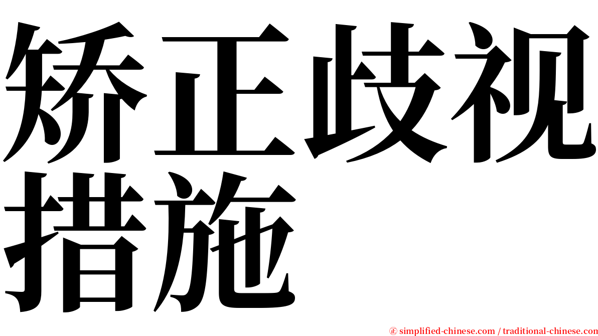 矫正歧视措施 serif font