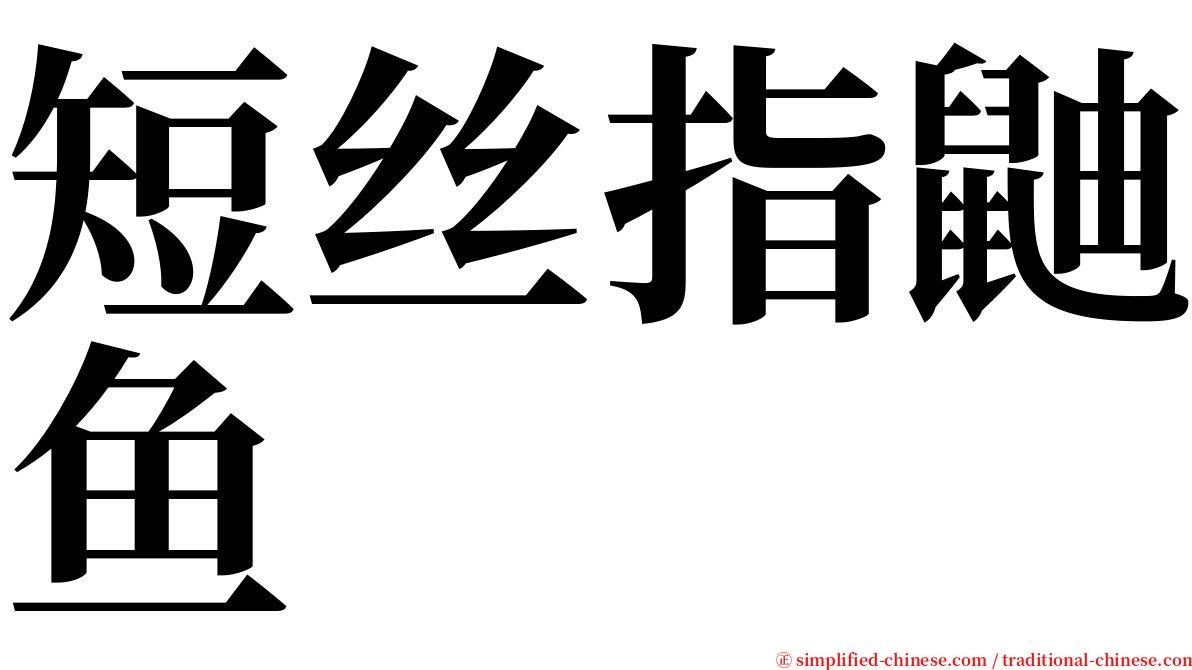 短丝指鼬鱼 serif font