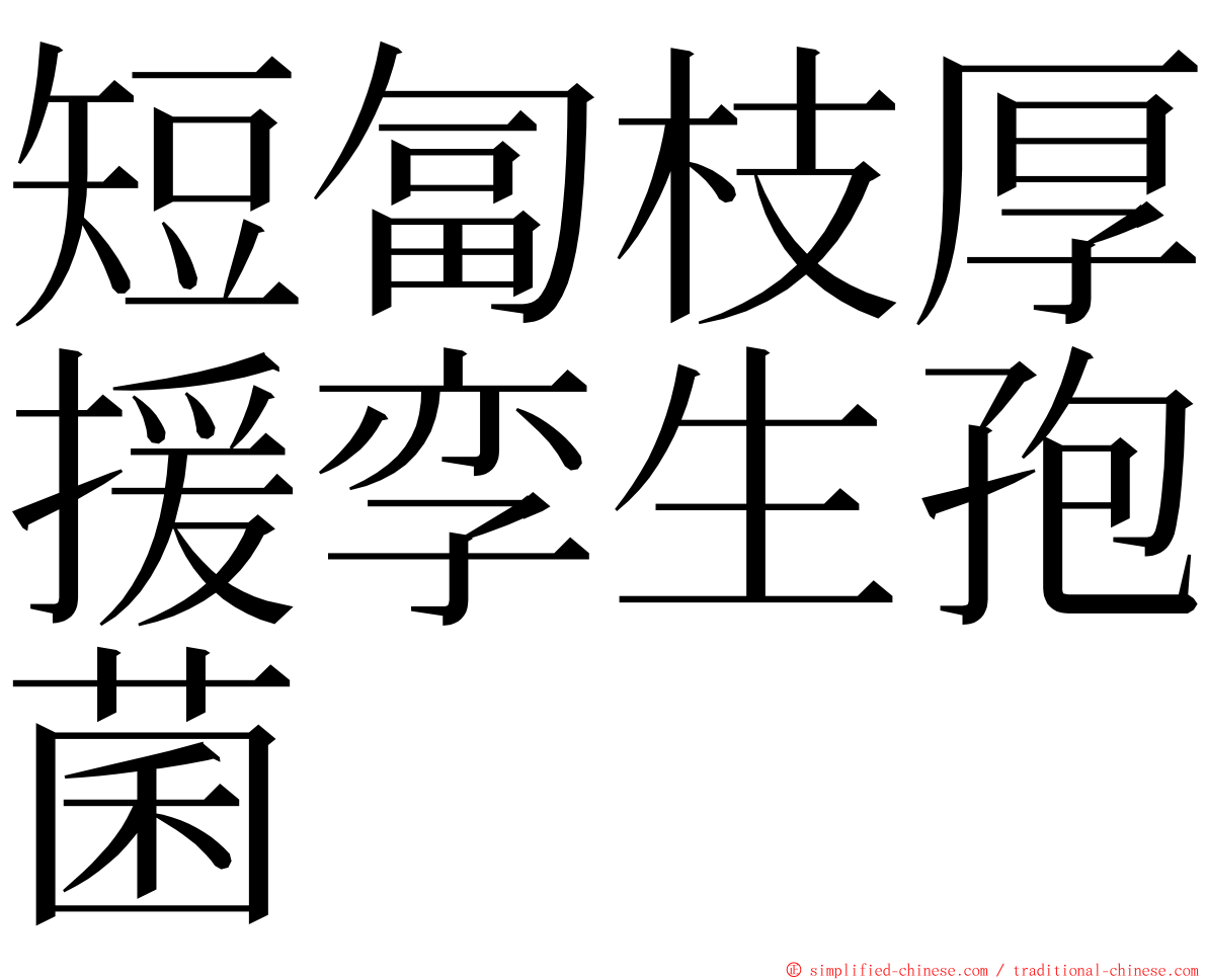 短匐枝厚援孪生孢菌 ming font