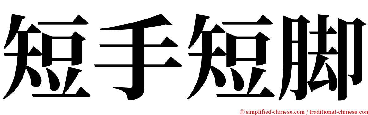 短手短脚 serif font