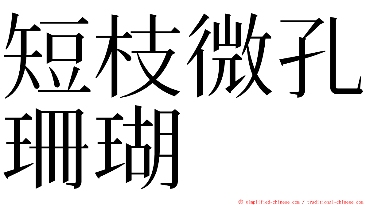 短枝微孔珊瑚 ming font