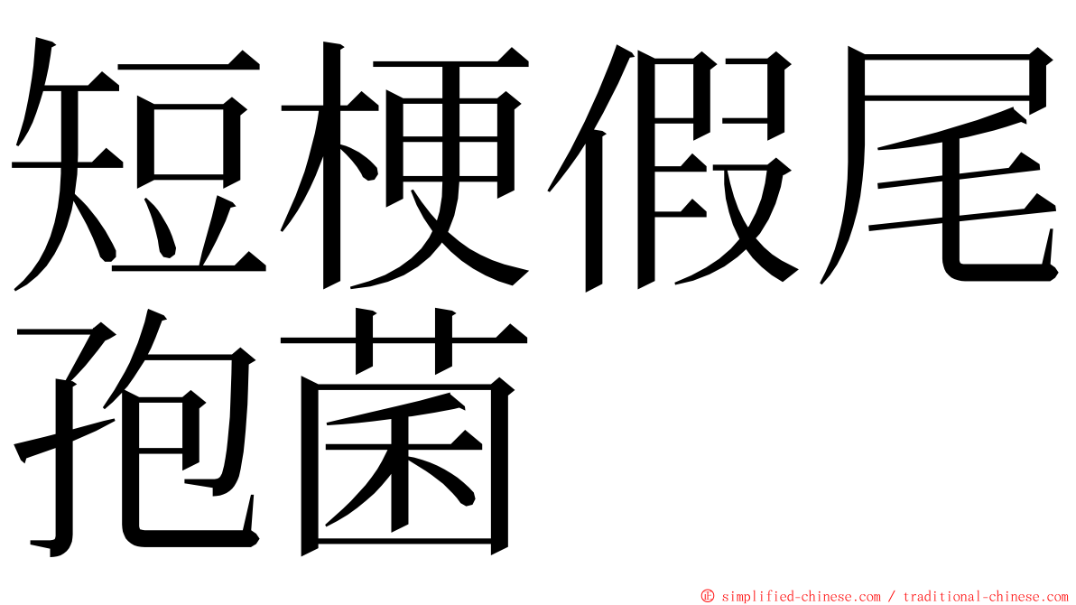 短梗假尾孢菌 ming font