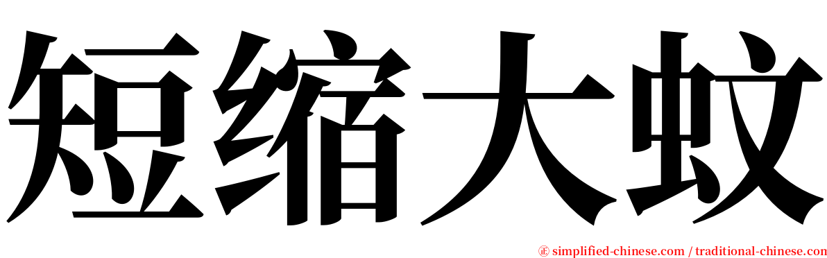 短缩大蚊 serif font