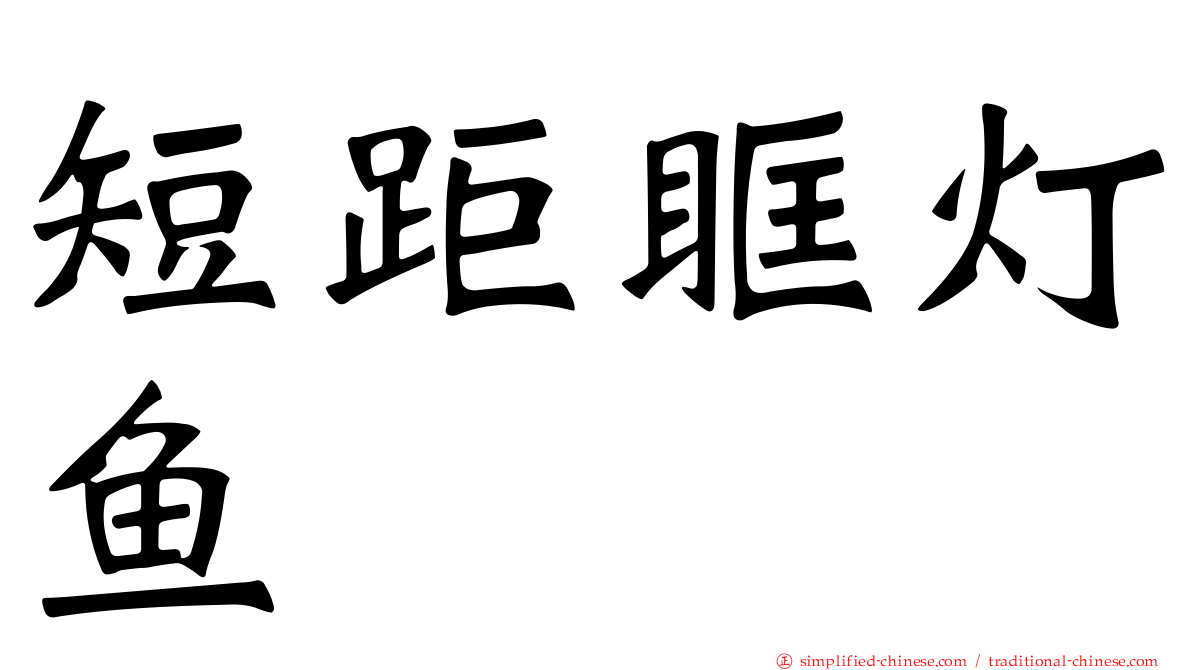 短距眶灯鱼