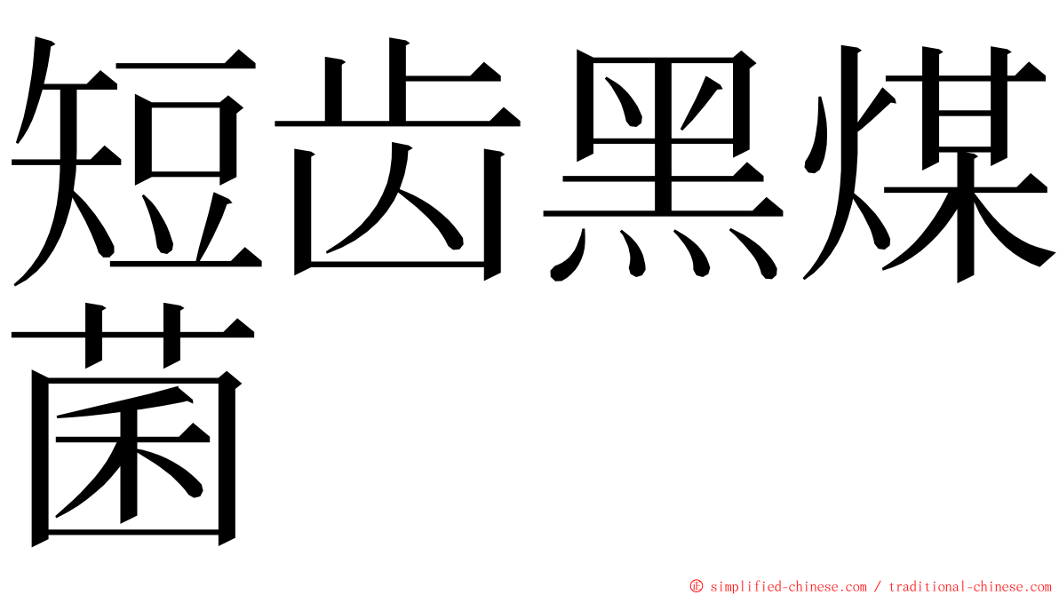 短齿黑煤菌 ming font