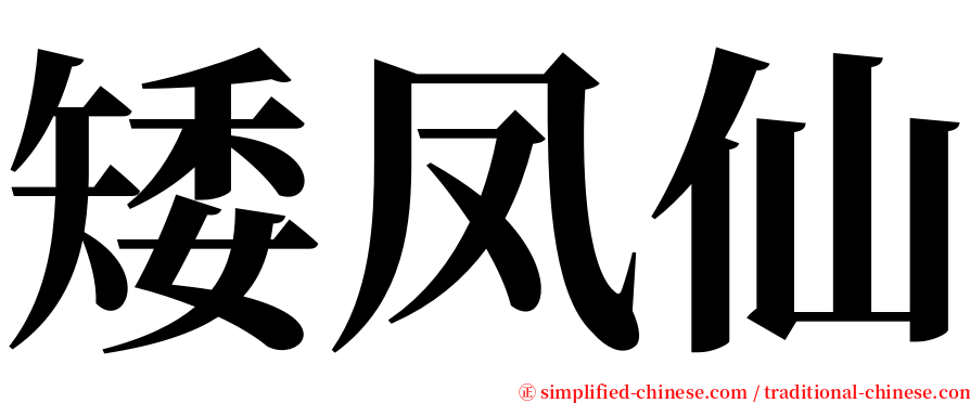 矮凤仙 serif font