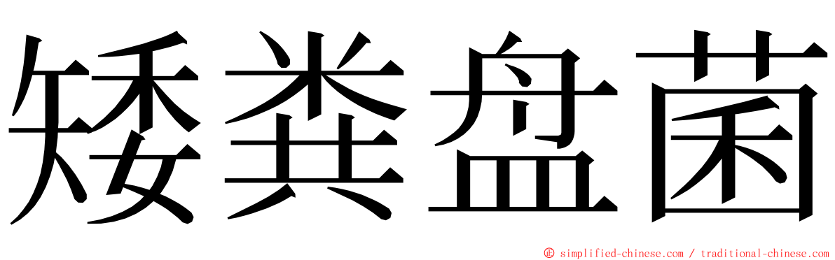 矮粪盘菌 ming font