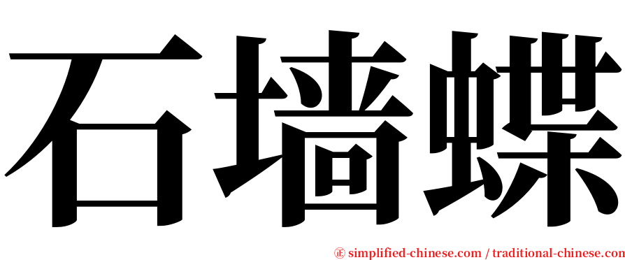 石墙蝶 serif font