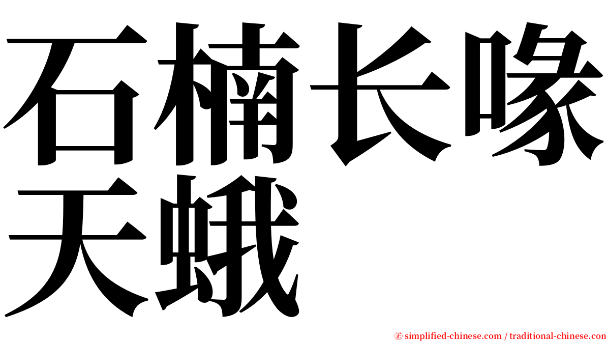 石楠长喙天蛾 serif font