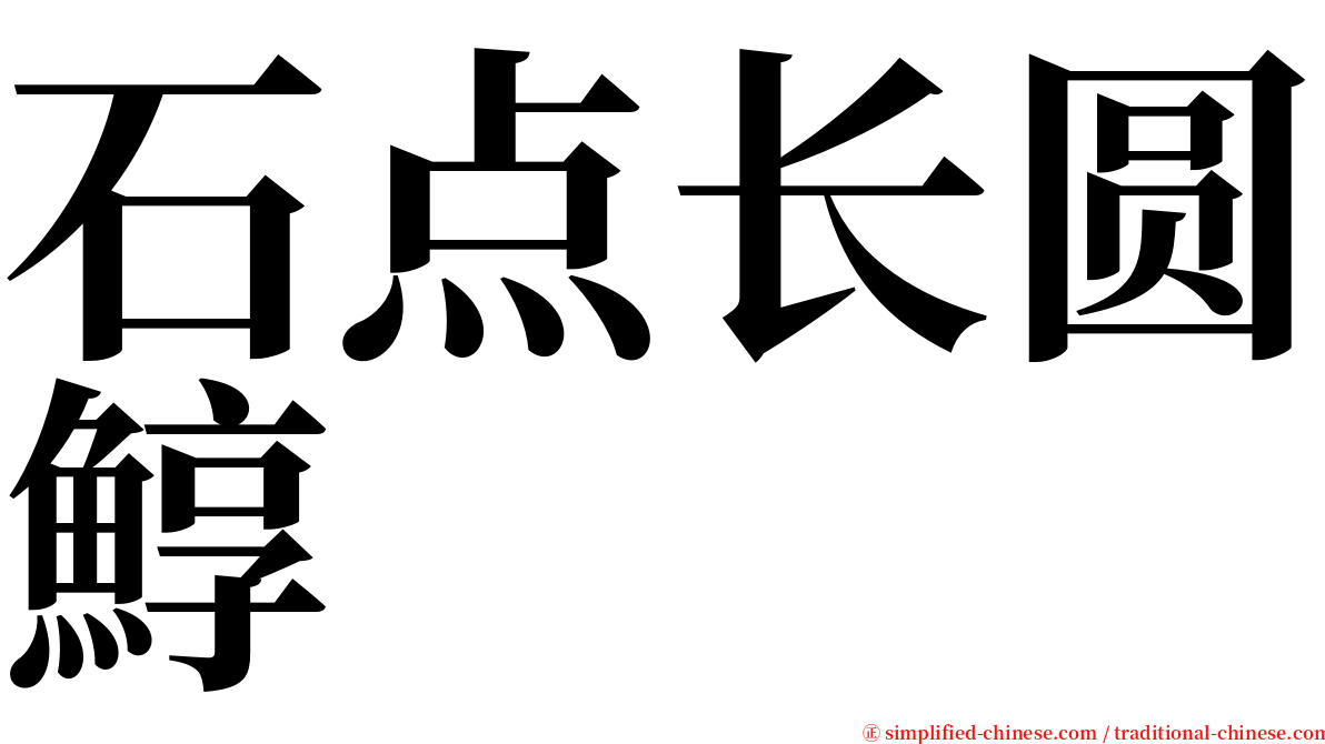 石点长圆鯙 serif font