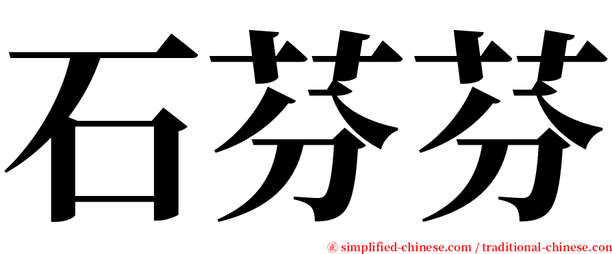 石芬芬 serif font