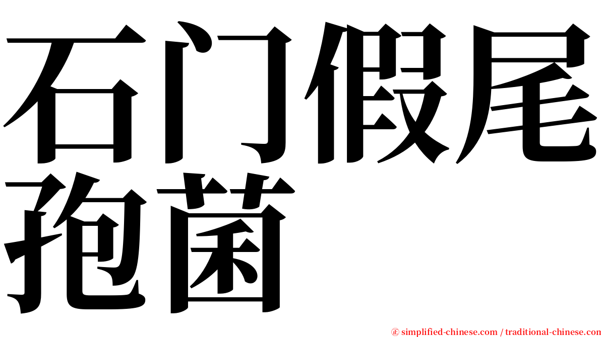 石门假尾孢菌 serif font