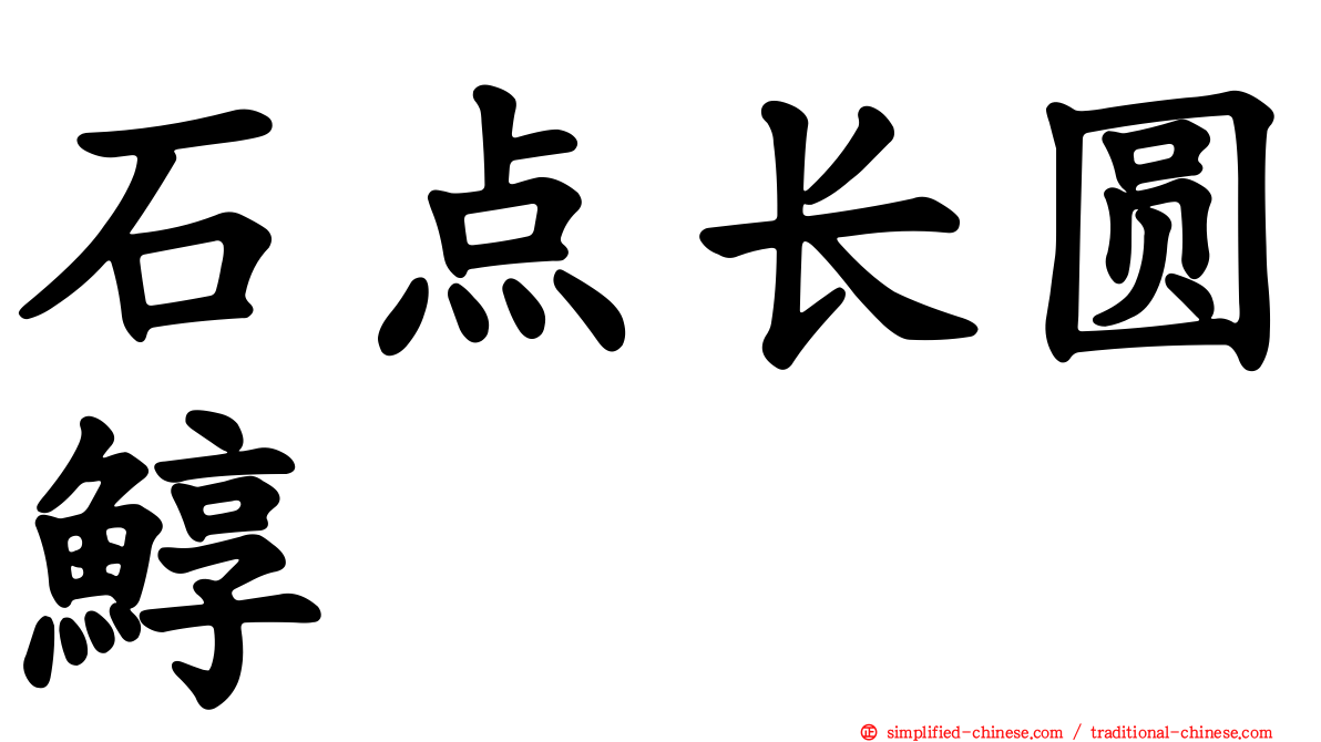 石点长圆鯙