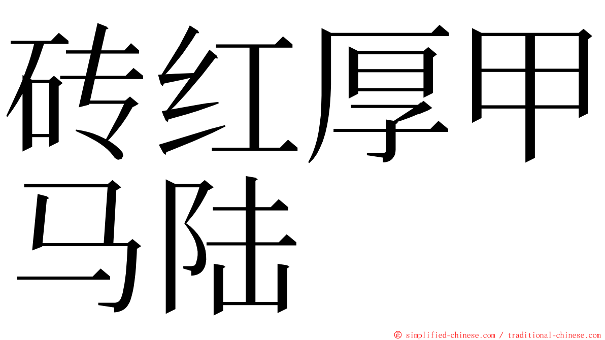 砖红厚甲马陆 ming font