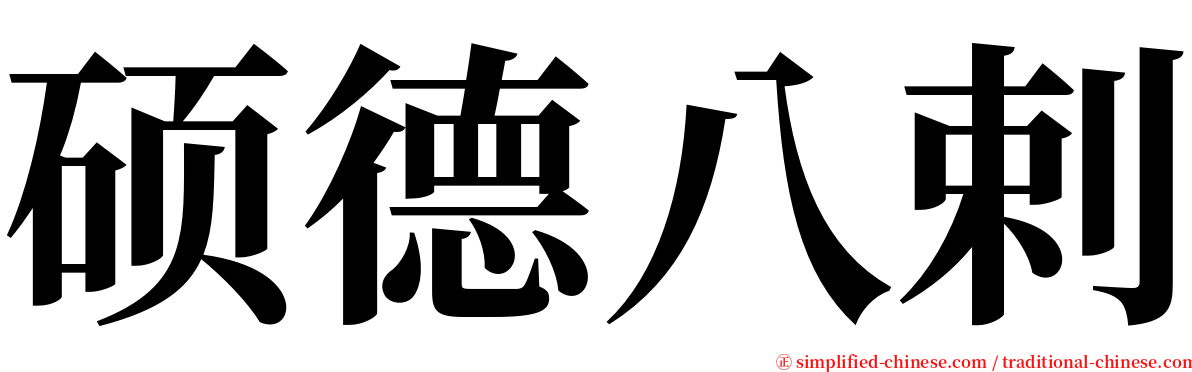 硕德八剌 serif font
