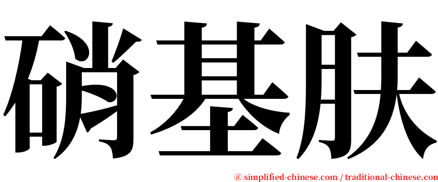 硝基肤 serif font