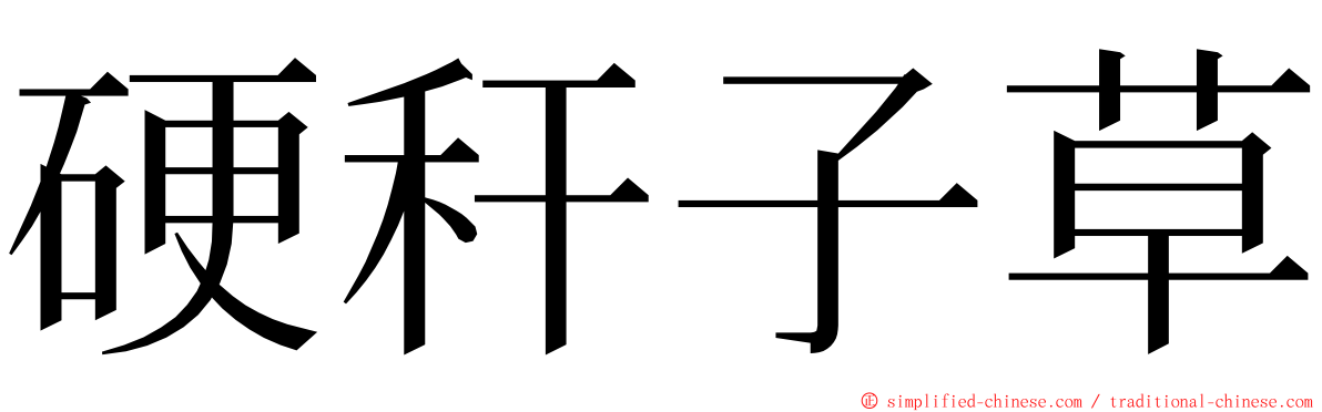 硬秆子草 ming font