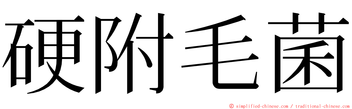 硬附毛菌 ming font
