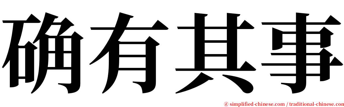 确有其事 serif font