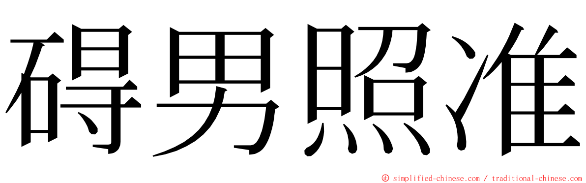 碍男照准 ming font