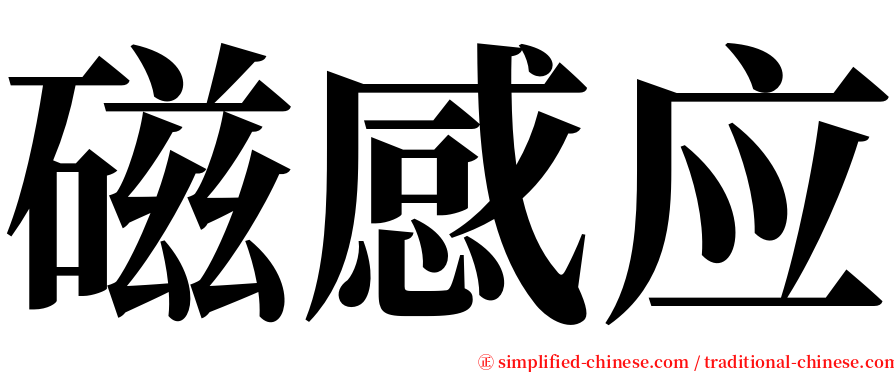 磁感应 serif font