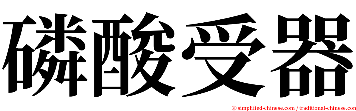 磷酸受器 serif font