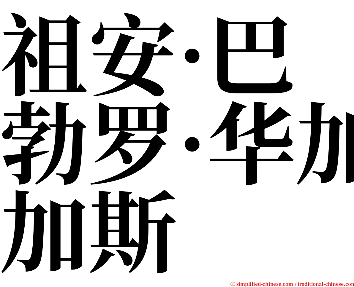 祖安·巴勃罗·华加斯 serif font