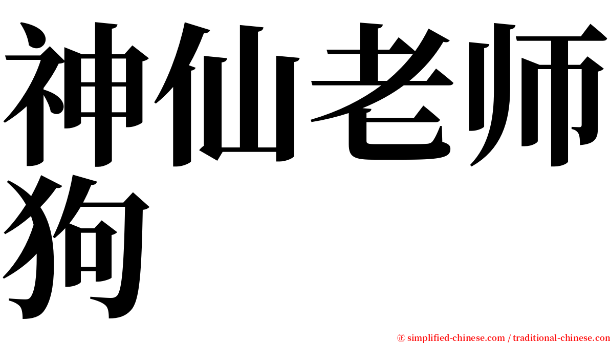 神仙老师狗 serif font