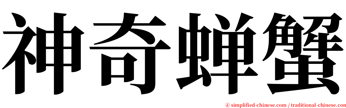 神奇蝉蟹 serif font