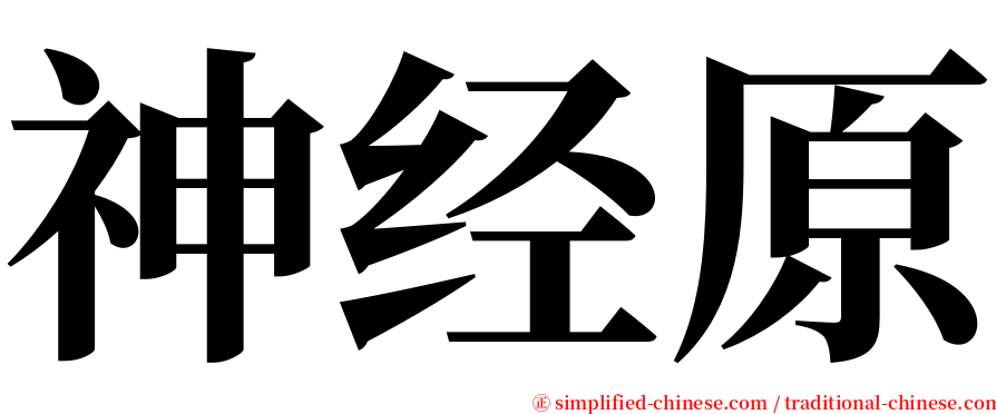 神经原 serif font