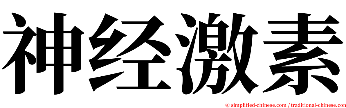 神经激素 serif font