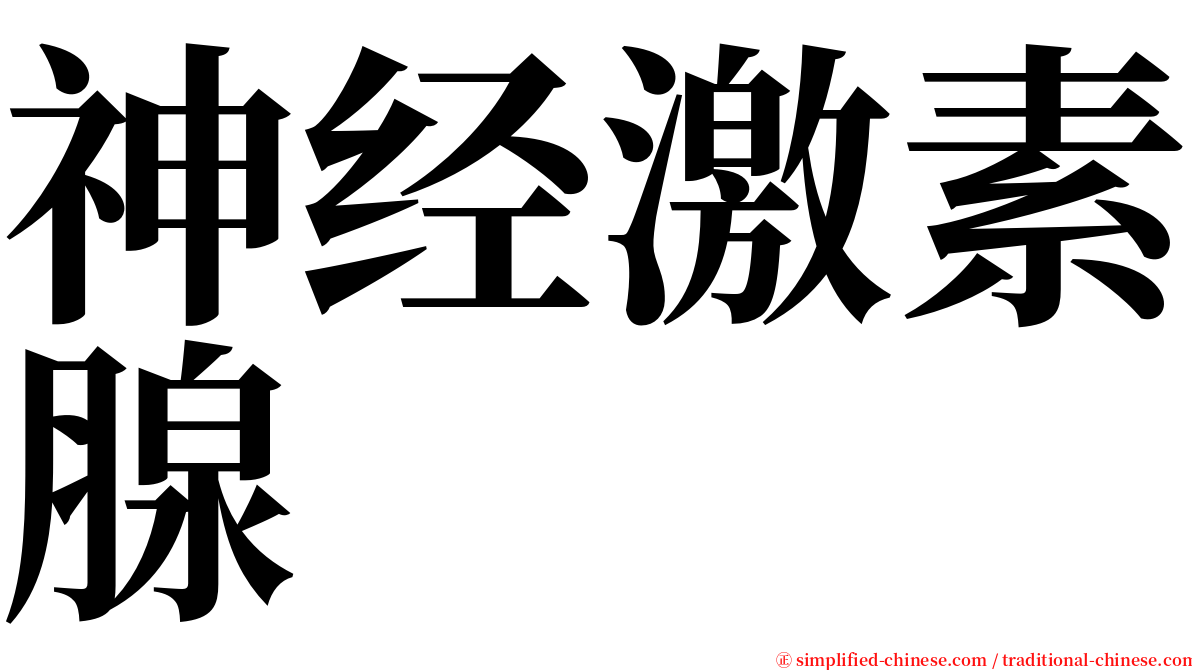 神经激素腺 serif font