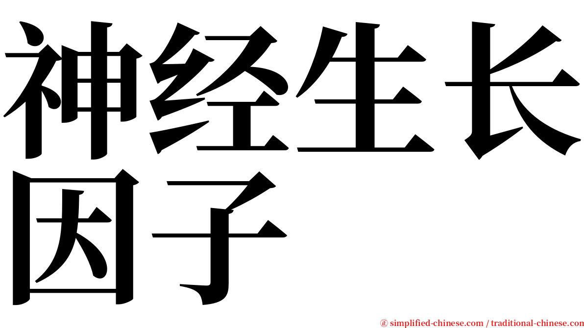 神经生长因子 serif font