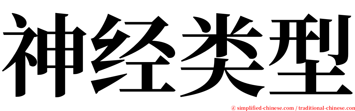 神经类型 serif font