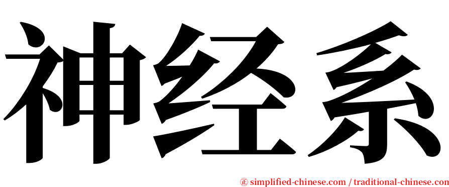 神经系 serif font