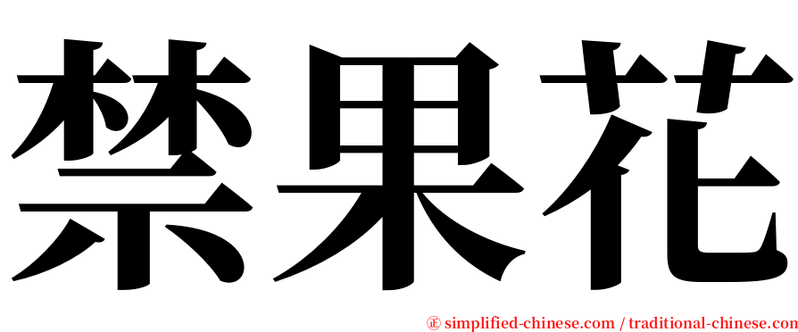 禁果花 serif font