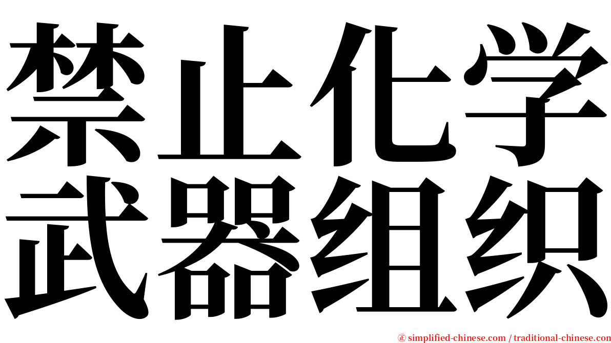 禁止化学武器组织 serif font