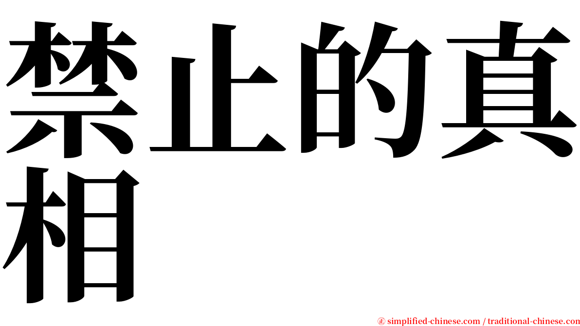 禁止的真相 serif font