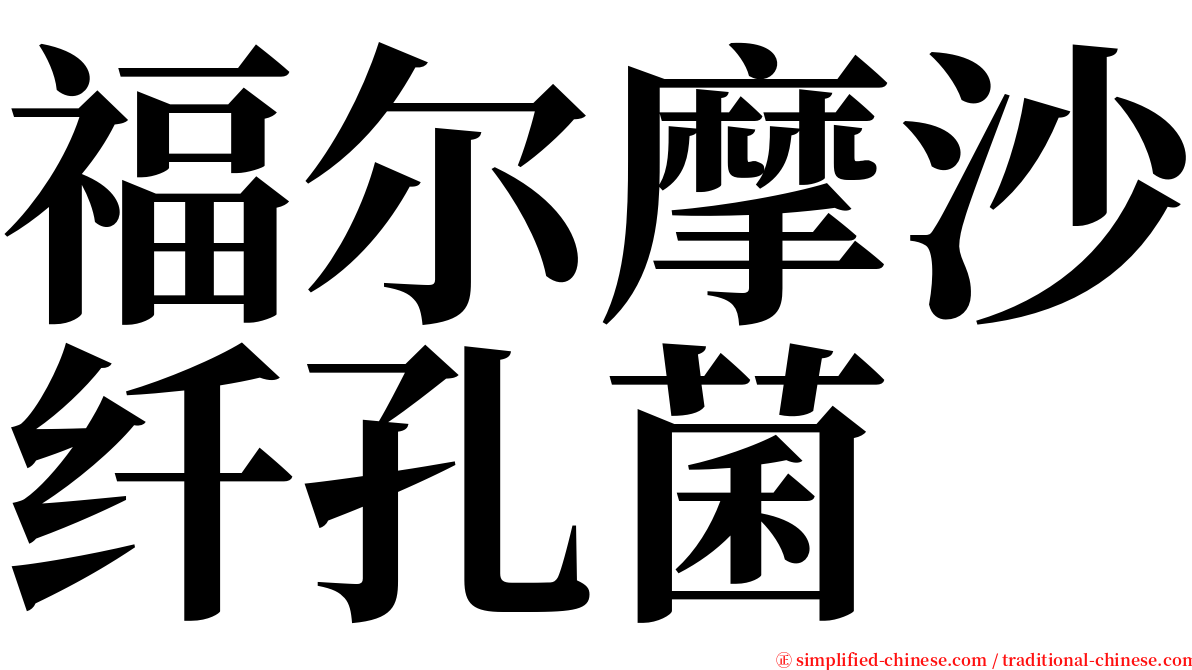 福尔摩沙纤孔菌 serif font